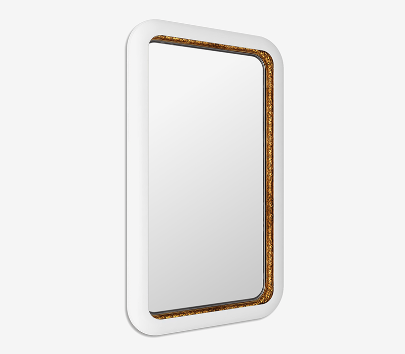 Ring Rectangular White Mirror mobile image 1