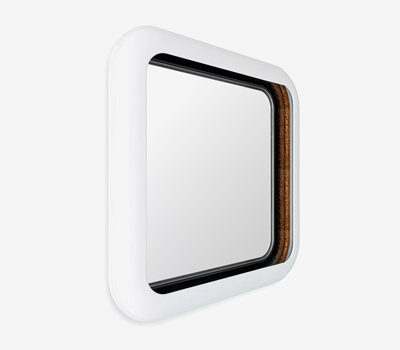 Ring Square White Mirror mobile image 1