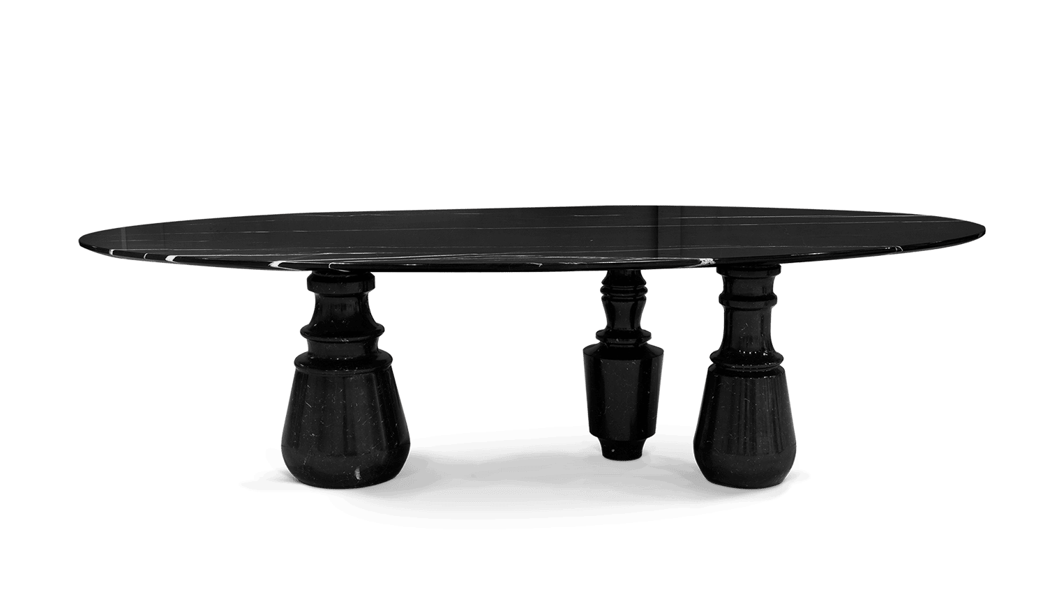 Contemporary pietra oval xl nero marquina by Boca do Lobo
