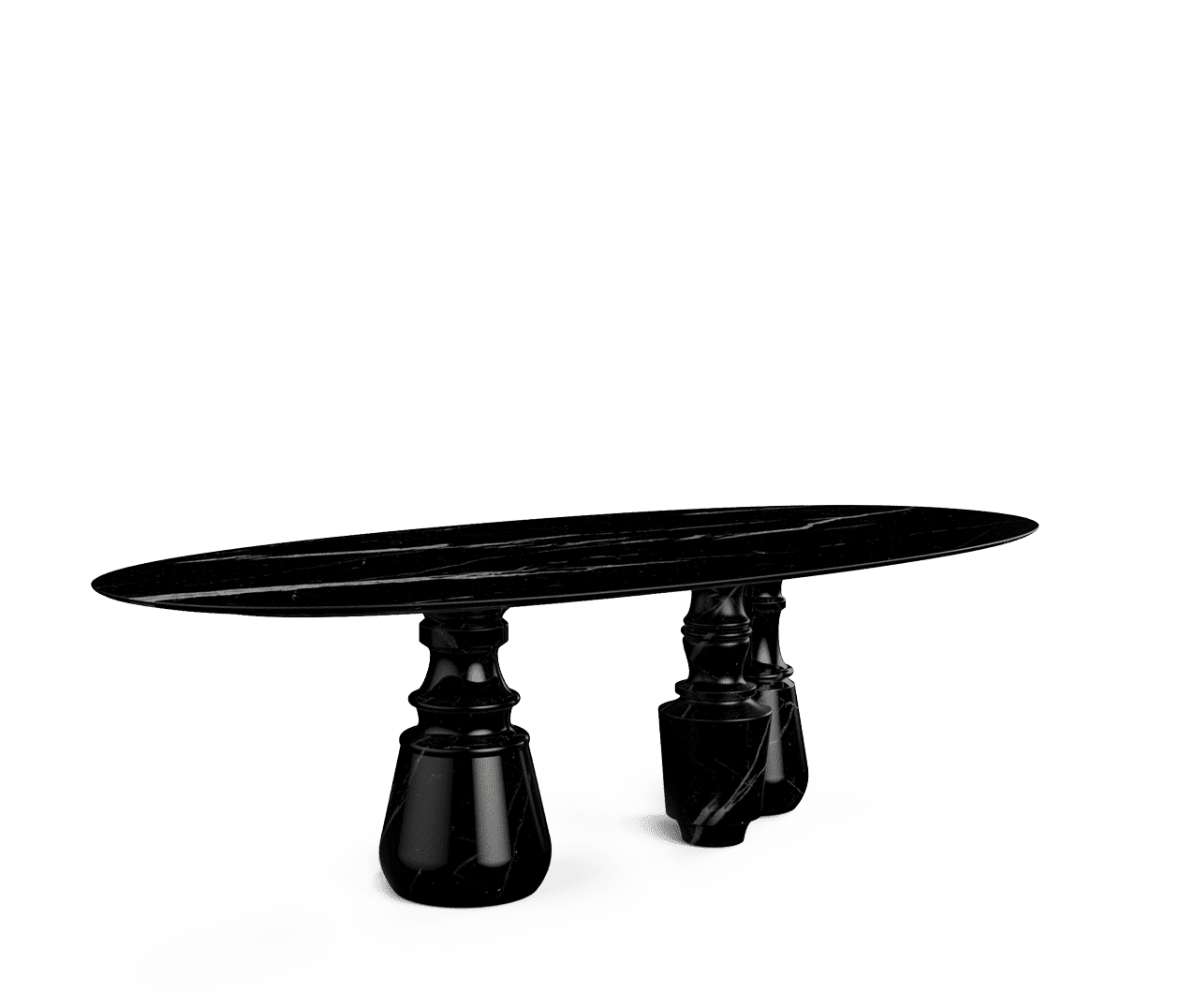 Contemporary pietra oval xl nero marquina by Boca do Lobo