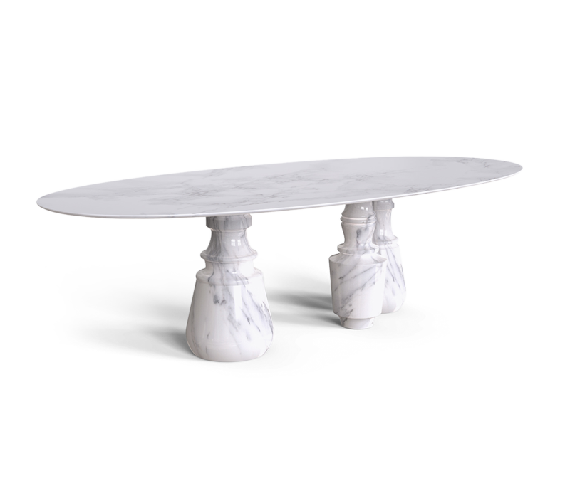Pietra Oval XL Estremoz Dining Table mobile image 1
