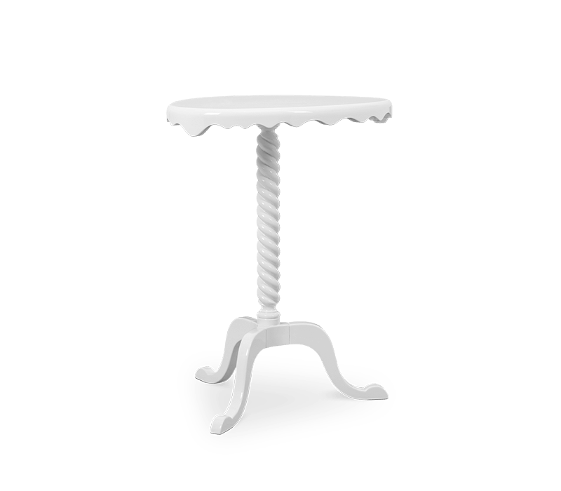 Ottoman White Side Table mobile image 1