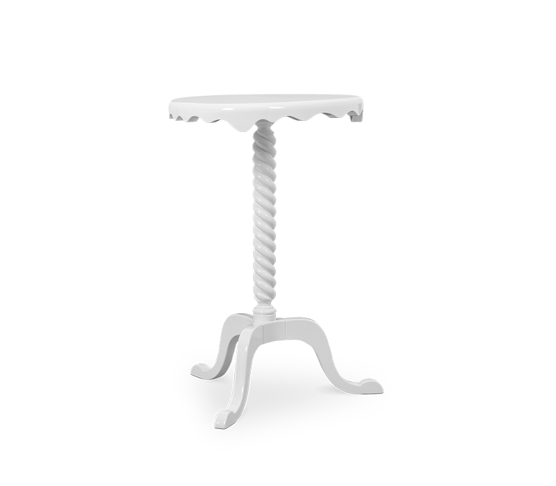 Ottoman White Side Table mobile image 2