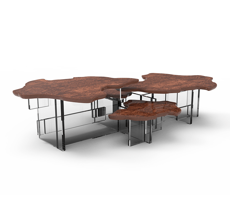 Monet Walnut Center Table mobile image 1