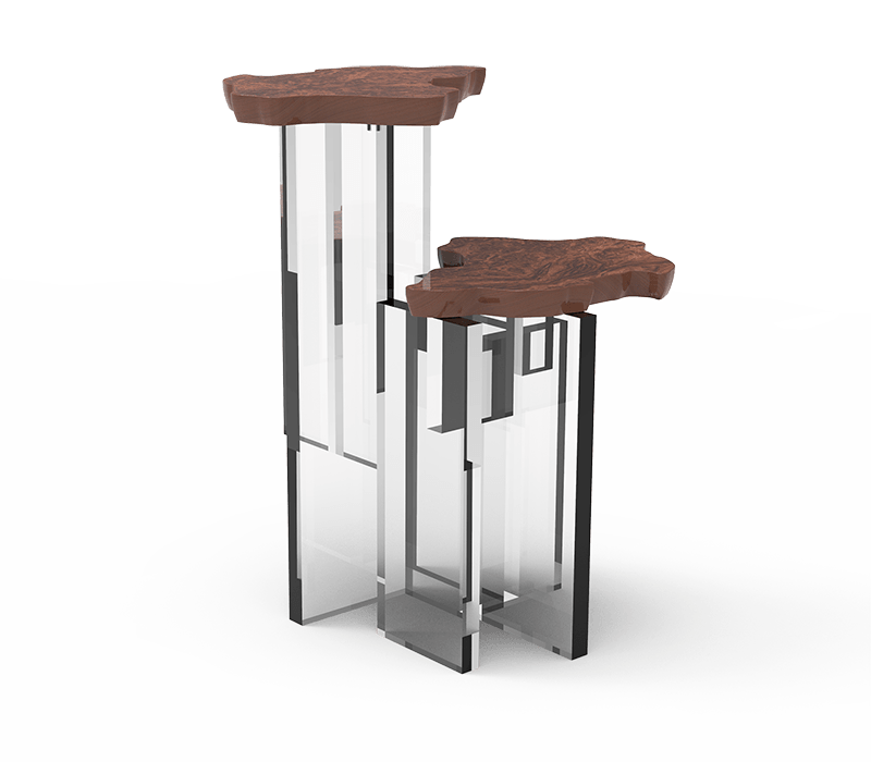 Monet Walnut Side Table mobile image 1