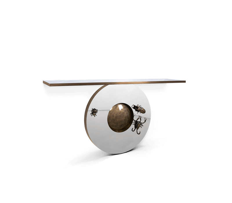 Metamorphosis Patina Brass Console mobile image 2