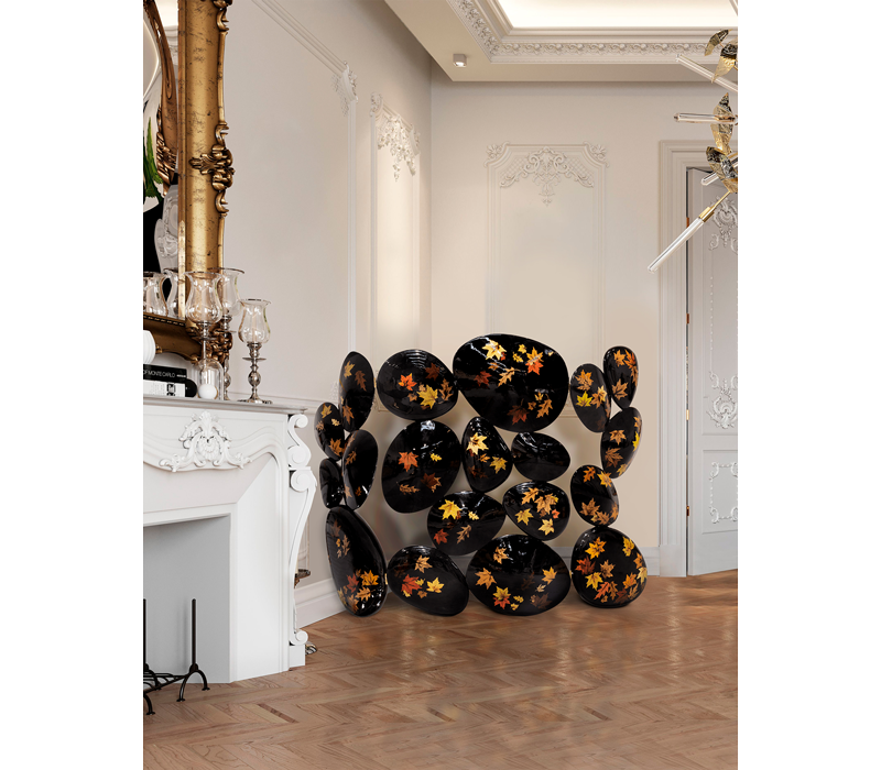 Gold Marquetry Folding Screen mobile image 5