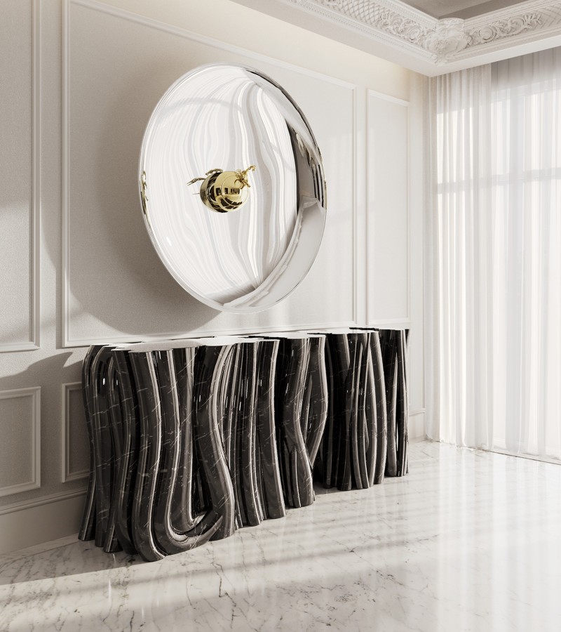 monochrome faux-marble