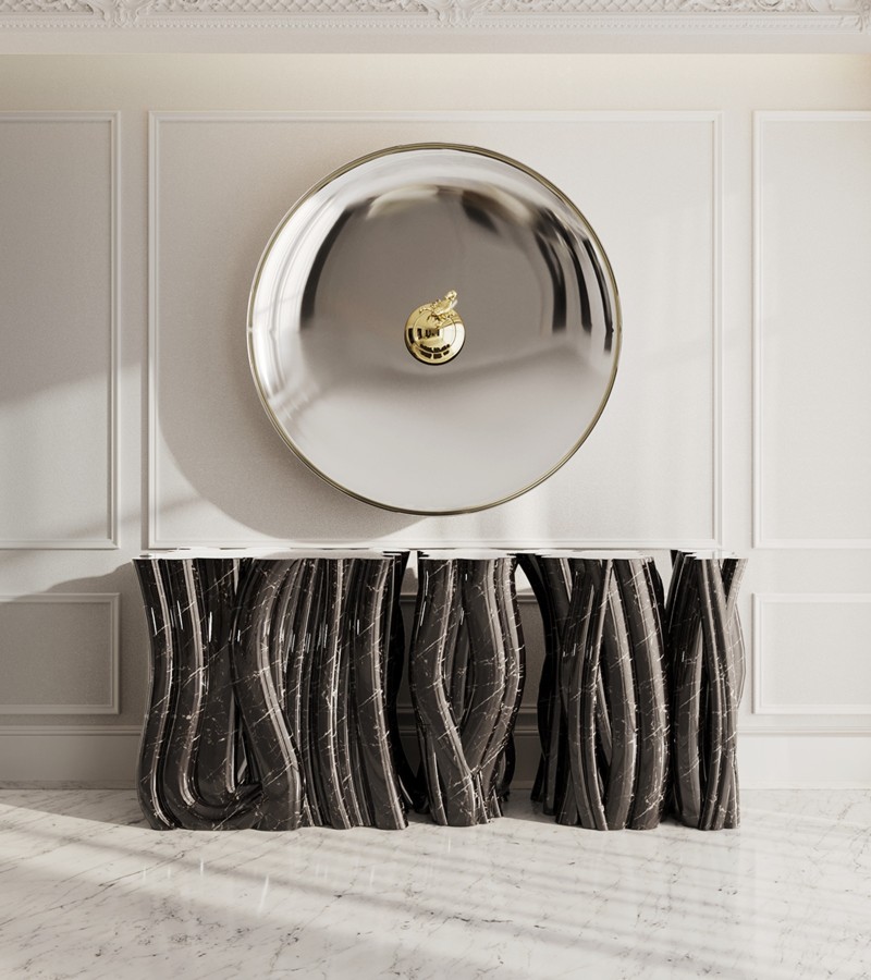 monochrome faux-marble