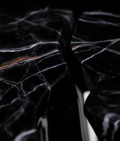 monochrome faux-marble