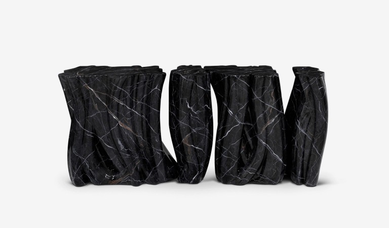 monochrome faux-marble