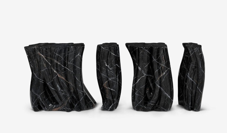 monochrome faux-marble