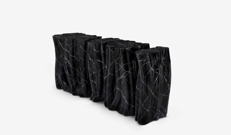 monochrome faux-marble