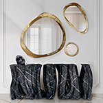 MONOCHROME FAUX-MARBLE