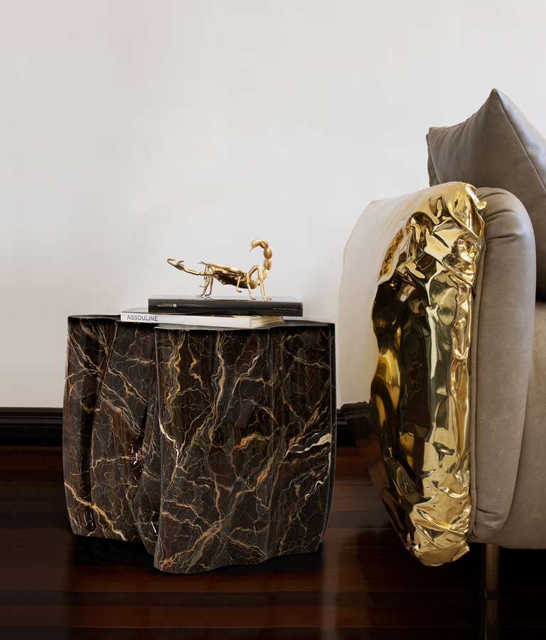 monochrome faux marble