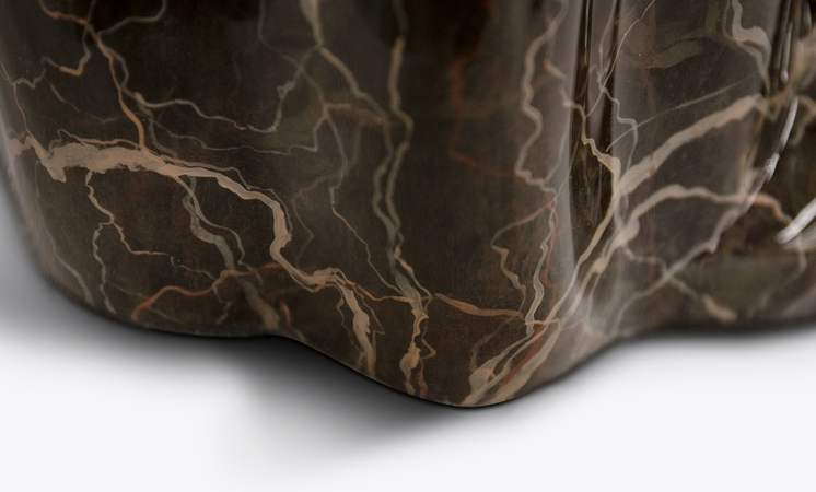 monochrome faux marble