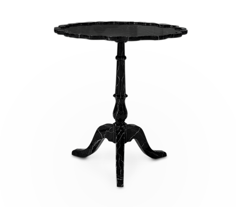 Shield Faux-marble Side Table mobile image 1