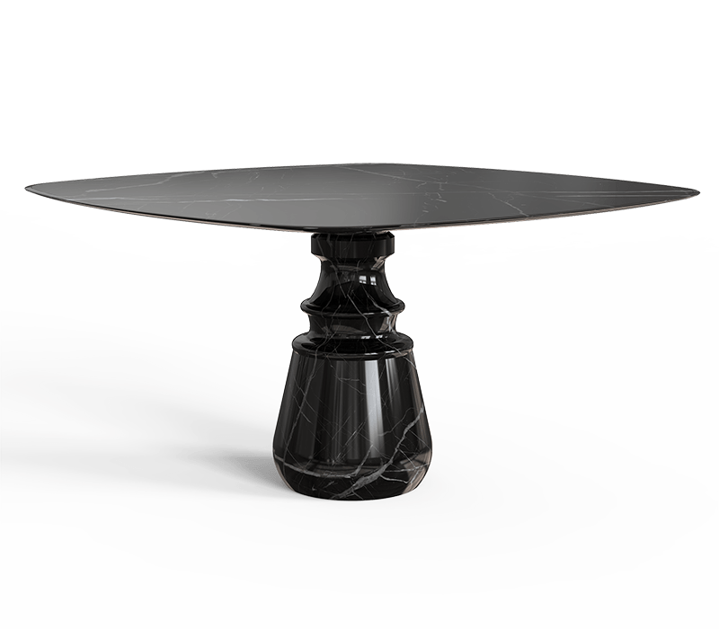 Pietra Square Nero Marquina Dining Table mobile image 1