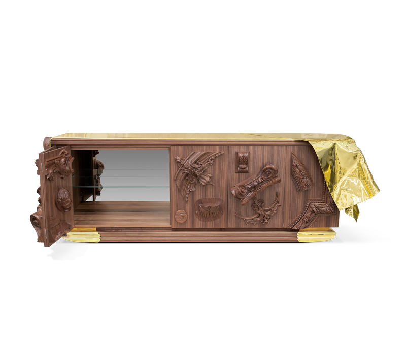 Voltaire Walnut Sideboard mobile image 2