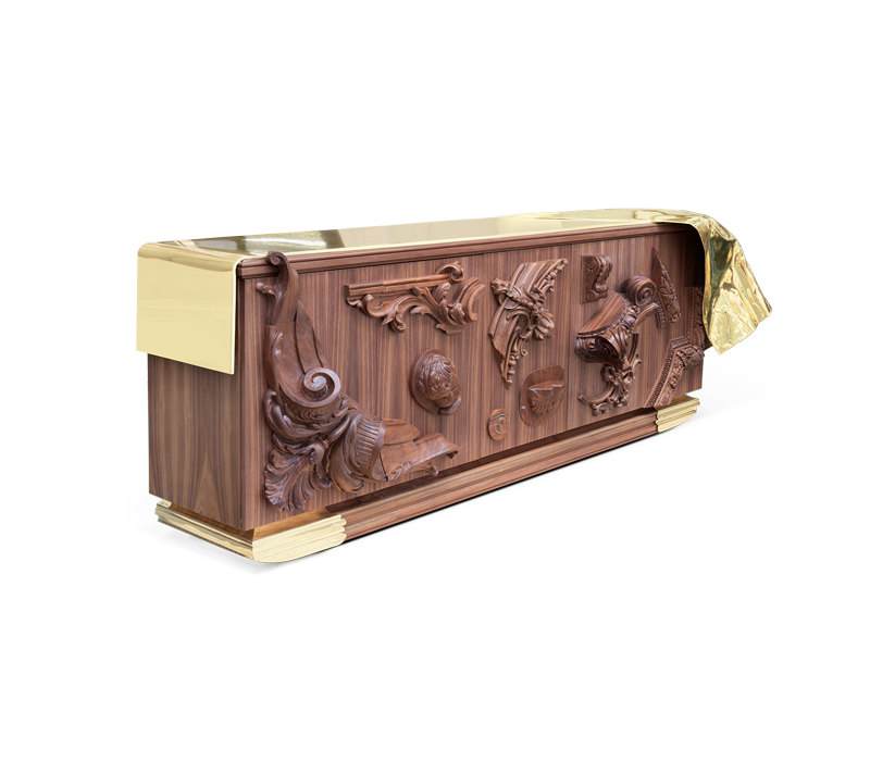 Voltaire Walnut Sideboard mobile image 3