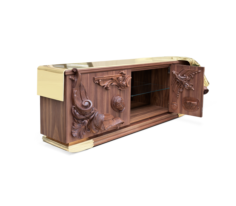 Voltaire Walnut Sideboard mobile image 4