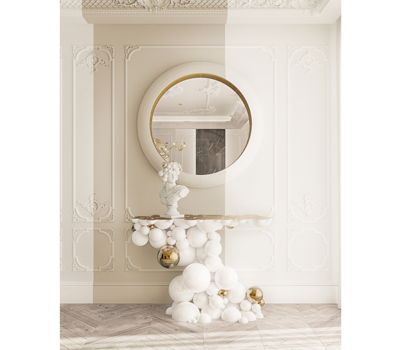 Newton White Console mobile image 9