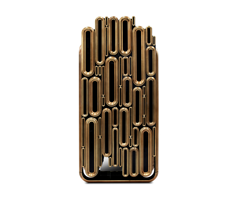 Oblong Gold Cabinet mobile image 1