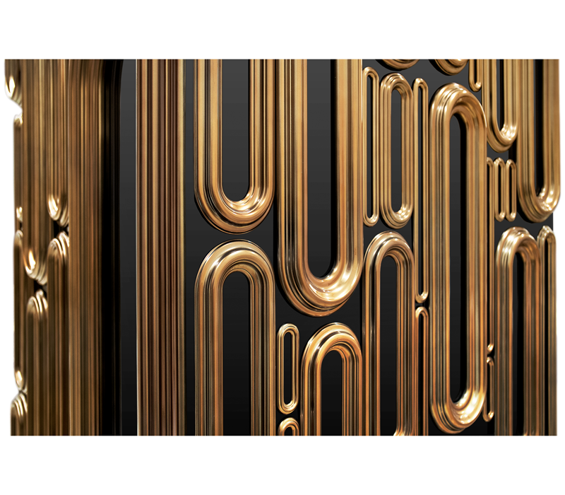 Oblong Gold Cabinet mobile image 12
