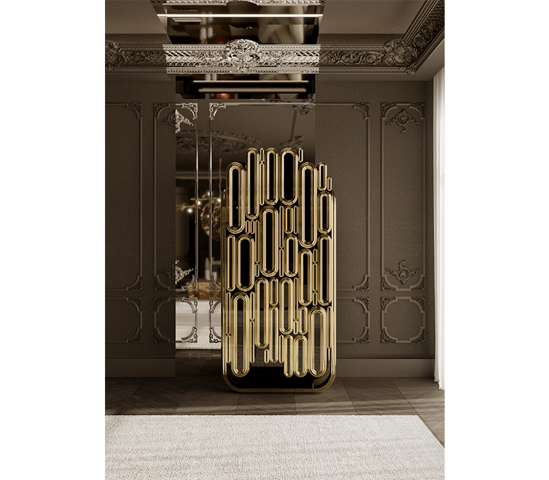 Oblong Gold Cabinet mobile image 18