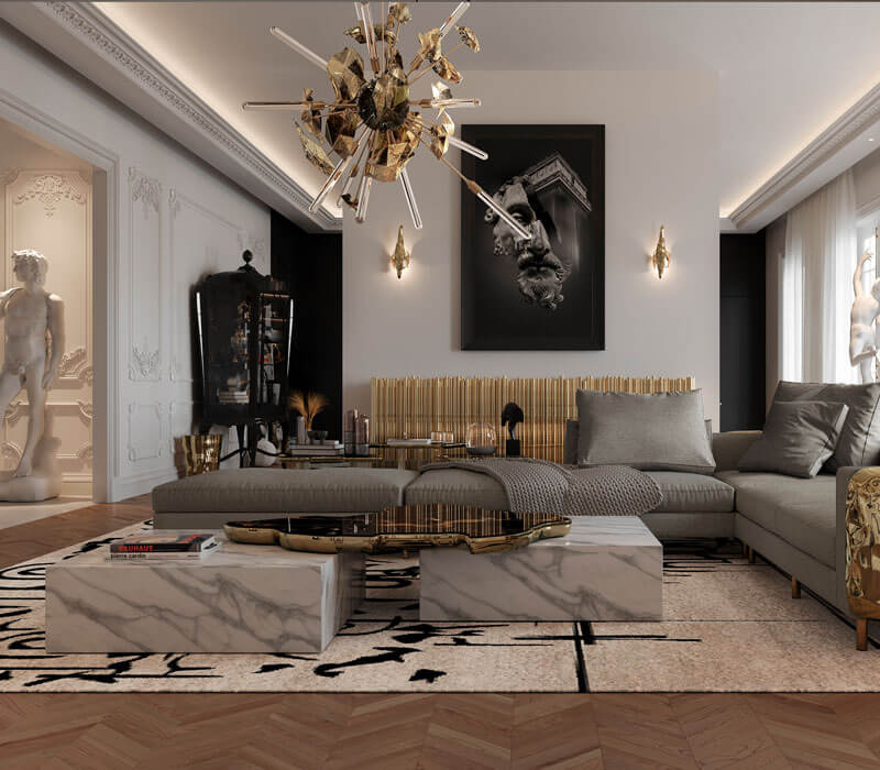 Navarra Black White Center Table mobile image 10