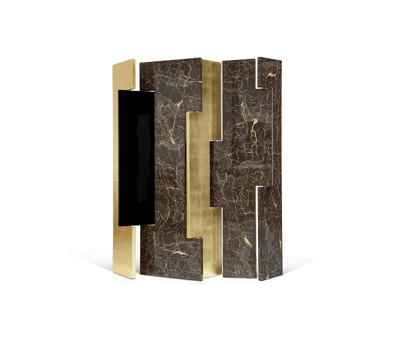 Avenue Faux-marble Folding Screen mobile image 1