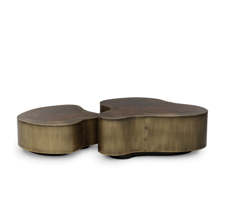 Wave Big Patina Walnut Center Table mobile image 1