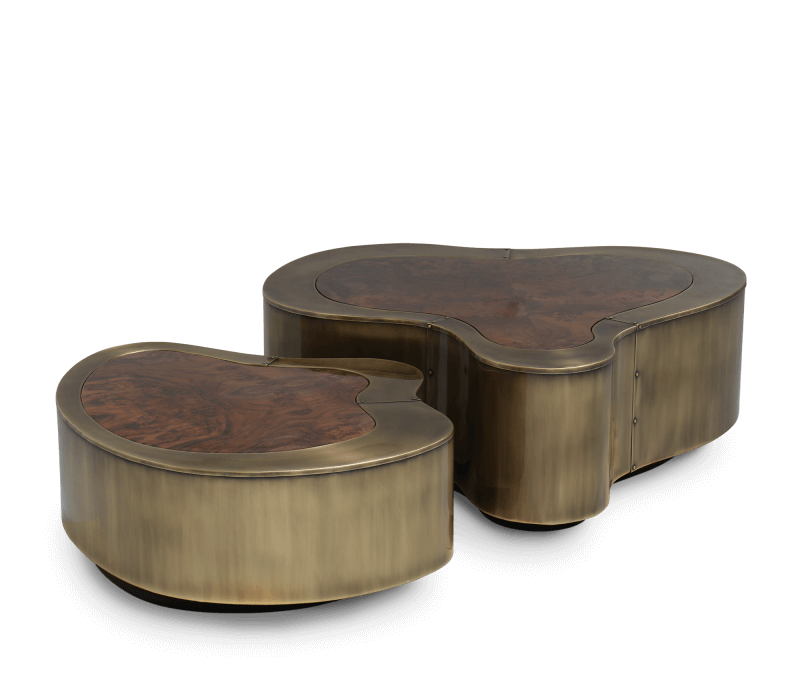 Wave Big Patina Walnut Center Table mobile image 2