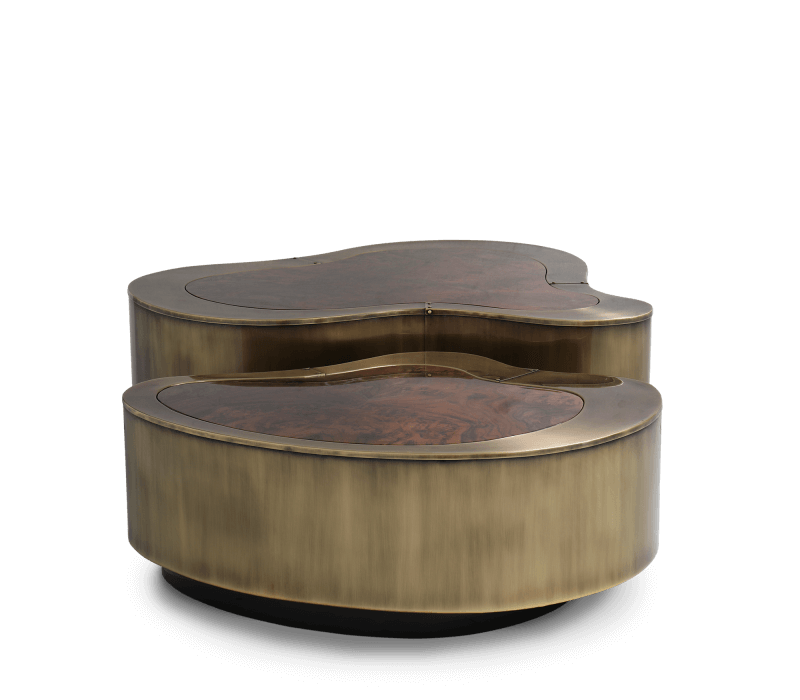 Wave Big Patina Walnut Center Table mobile image 3