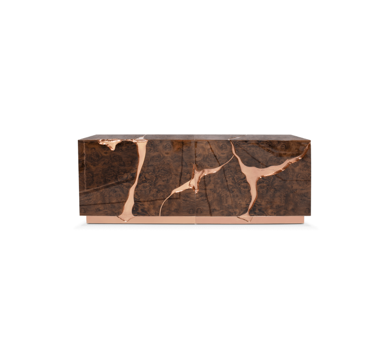 Lapiaz Rose Gold Sideboard mobile image 1