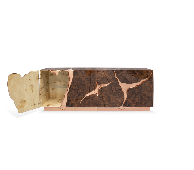 Lapiaz Rose Gold Sideboard mobile image 3