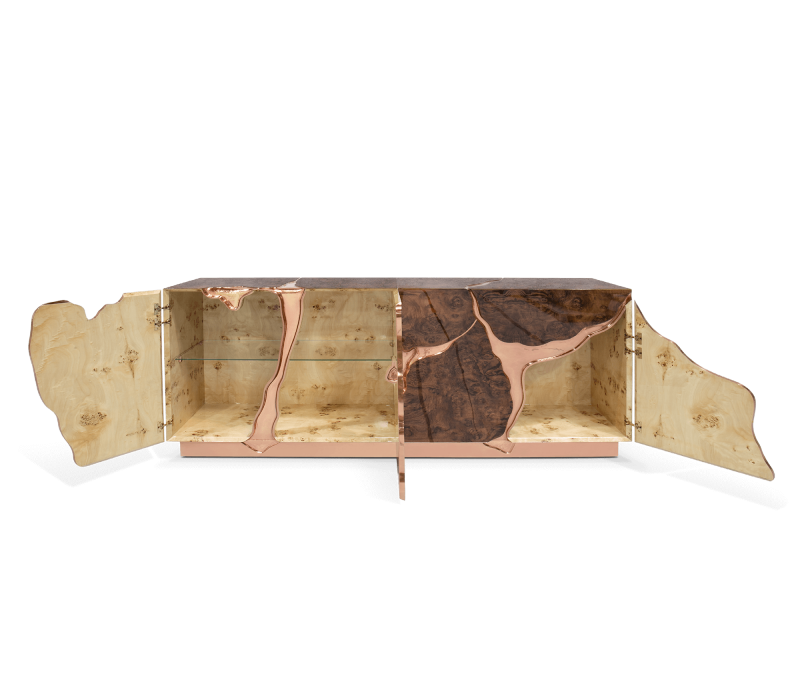 Lapiaz Rose Gold Sideboard mobile image 5