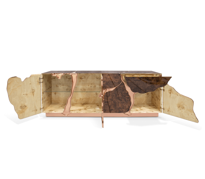 Lapiaz Rose Gold Sideboard mobile image 6