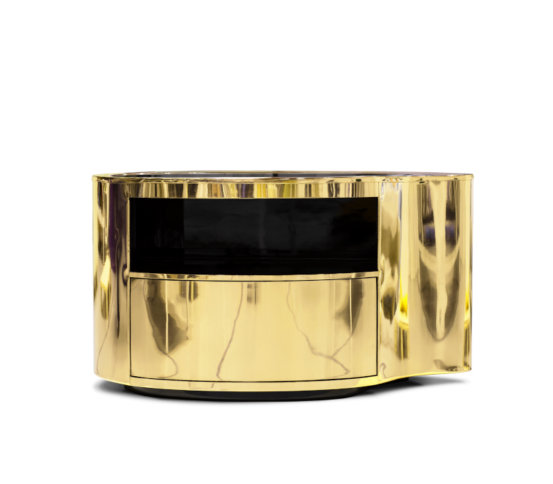Wave Big Gold Nightstand mobile image 1