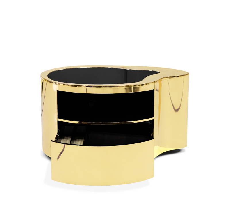 Wave Big Gold Nightstand mobile image 2