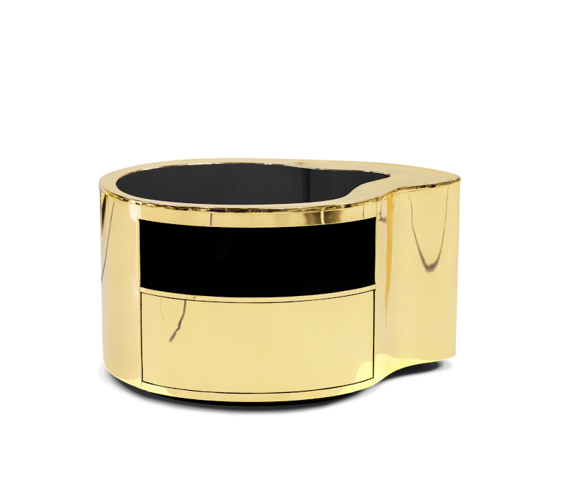 Wave Big Gold Nightstand mobile image 3