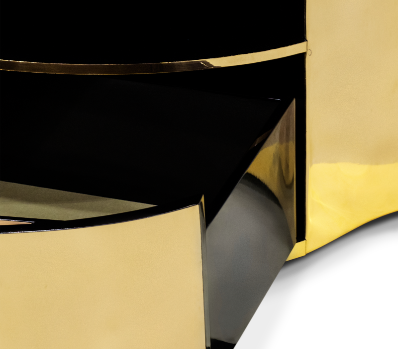 Wave Big Gold Nightstand mobile image 6