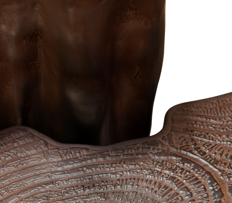 Eden Ceramic Dark Brown Side Table mobile image 7