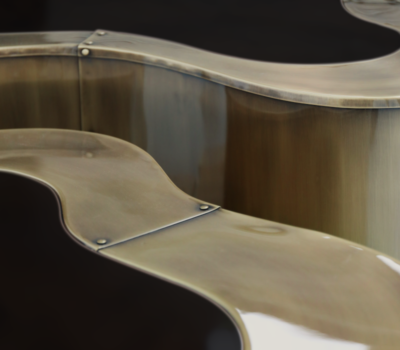Wave Big Patina Center Table mobile image 2