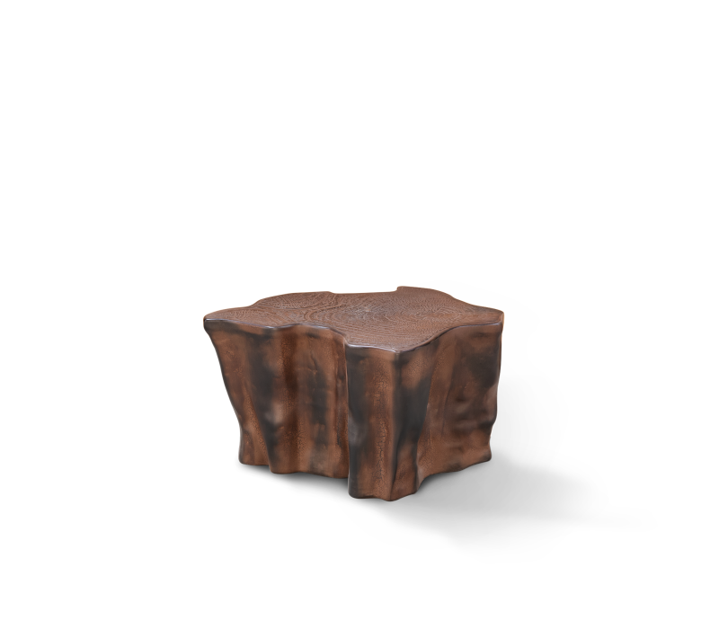 Eden Ceramic Dark Brown Small Side Table mobile image 1