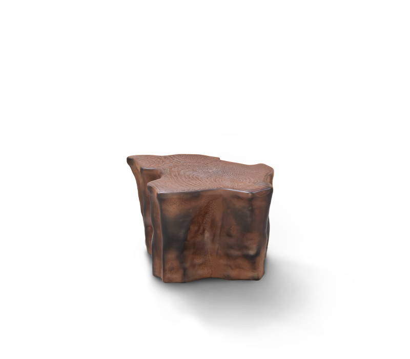 Eden Ceramic Dark Brown Small Side Table mobile image 2