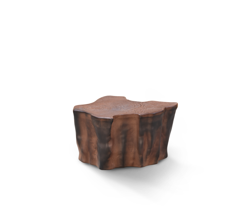 Eden Ceramic Dark Brown Small Side Table mobile image 4