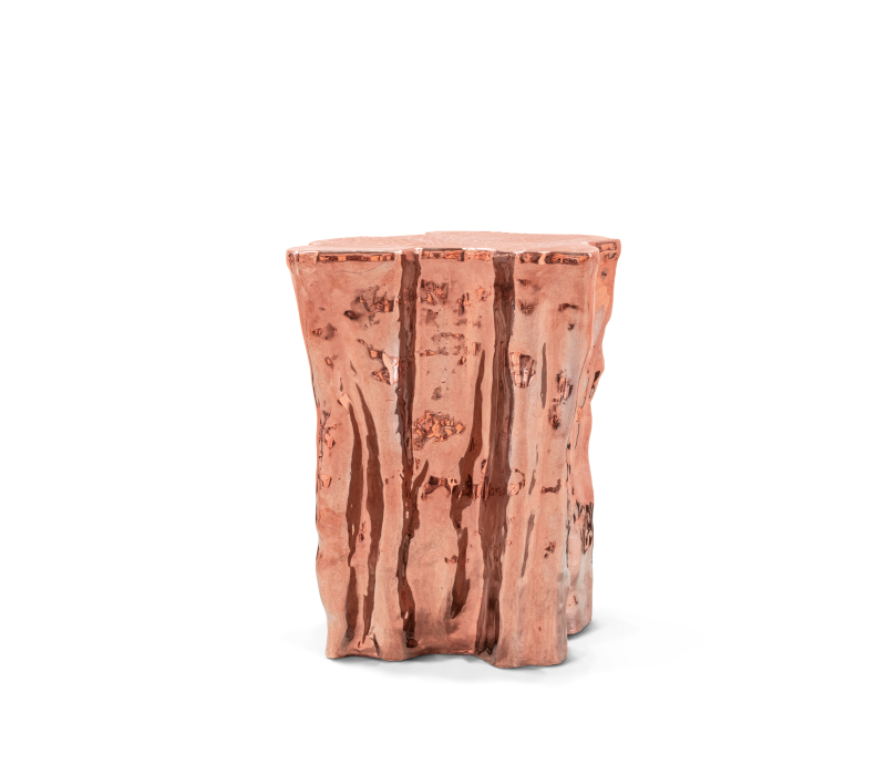 Eden Ceramic Copper Big Side Table mobile image 2