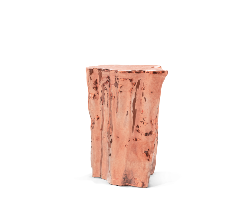 Eden Ceramic Copper Big Side Table mobile image 3