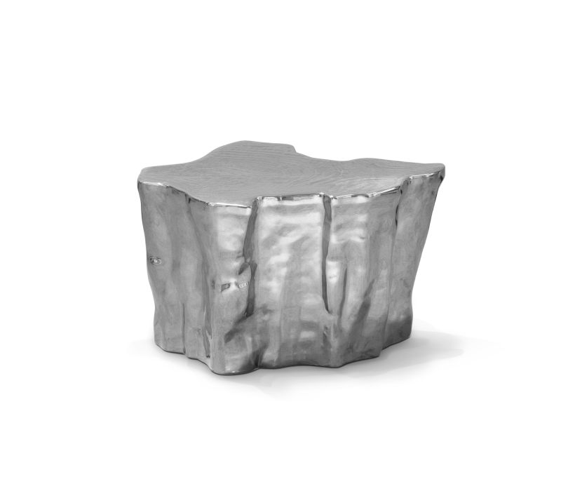 Eden Ceramic Silver Side Table mobile image 3